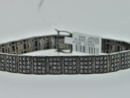 Mens Diamond Tennis Bracelet .925 Sterling Silver Round Pave 4 Row Link 10.31 Ct