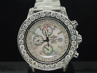 Brand New Mens Breitling Super Avenger 1 Row Big Diamond Custom Watch 22.55 Ct.