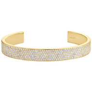Mens 14K Yellow Gold Genuine Round Diamond Cuff Bangle 9.80mm Bracelet 9.60 CT.