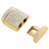 10K Yellow Gold Miami Cuban Chain / Bracelet 12mm Diamond Box Clasp Lock 0.76 CT