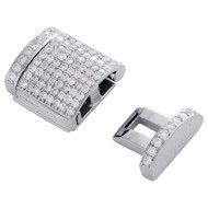 10K White Gold Miami Cuban Chain / Bracelet 12mm Diamond Box Clasp Lock 0.76 CT