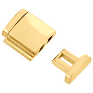 Solid 10K Yellow Gold Miami Cuban Chain / Bracelet 14mm Fancy Box Clasp Lock