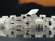 Mens 925 Sterling Silver Real Genuine Diamond Bracelet Tennis Designer Link 3ct.