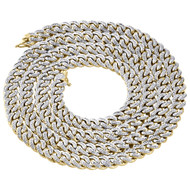 10K Yellow Gold Genuine Diamond Miami Cuban Chain 7.50mm 32" Necklace  5 Ct.