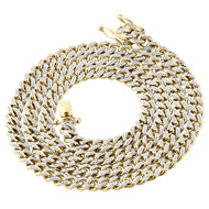 10K Yellow Gold Genuine Diamond Miami Cuban Chain 6.50mm 26" Necklace 2.70 Ct.