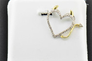 Diamond Devil Heart Pendant .925 Sterling Silver 0.05 CT Charm