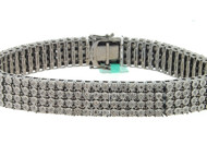 Diamond Tennis Link Bracelet .925 Sterling Silver Men's Round Pave 2.50 Tcw,