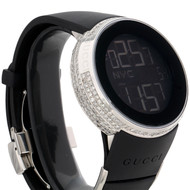 Gucci Diamond White Watch Mens Full Casing YA114202 5 Row Custom Digital 3.5 CT.