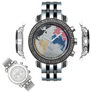 Men's Diamond Watch Joe Rodeo Classic JCL39 1.75 Ct World Map Dial