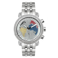 Men's Diamond Watch Joe Rodeo Classic JCL49(W) 1.75 Ct World Map Dial