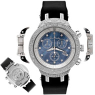 Men's Diamond Watch Joe Rodeo Master JJM29 2.2Ct Illusion Grey Chronograph Dial