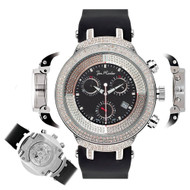 Men's Diamond Watch Joe Rodeo Master JJM3 2.2 Ct Illusion Black Chronograph Dial
