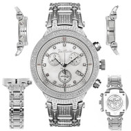 Men's Diamond Watch Joe Rodeo Master JJM76 4.75 Ct Illusion White Dial