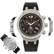 Men's Diamond Watch Joe Rodeo Master JJM92 2.20 Ct Chronograph Black Dial
