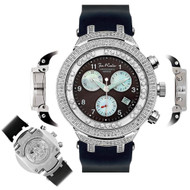 Men's Diamond Watch Joe Rodeo Master JJMS3(W) 2.20 Ct Chronograph Dial