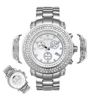 Men's Diamond Watch Joe Rodeo Junior JJU117 6.75 Ct Chronograph White Dial