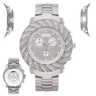 Mens Diamond Watch Joe Rodeo Junior JJU159 4.25Ct Chronograph Swirl Design Bezel