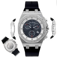 Men's Diamond Watch Joe Rodeo Panama JPAM2 2.15 Ct Octagon Black Dial