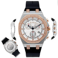 Men's Diamond Watch Joe Rodeo Panama JPAM4 2.15 Ct Octagon White Dial