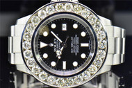 Mens Brand New Custom Rolex 46 MM Sea Dweller Deep Sea Genuine Diamond Watch