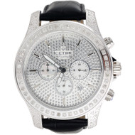 Mens Diamond Watch IceTime Iceberg Joe Rodeo Illusion Chronograph Dial 2.50 CT.