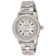 Ladies Breitling Colt 33mm Custom Diamond Watch Ref. # A77387 White Dial 1.76 CT