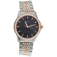 Gucci Ya126410 Diamond Watch G-Timeless 38mm Two Tone Rose / S. Steel PVD 2 CT.