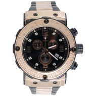 Men Diamond Watch Aqua Master Jojo Jojino Joe Rodeo Chronograph Black Dial W#146