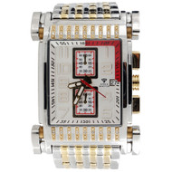 Mens Diamond Watch Aqua Master Jojo Jojino Joe Rodeo Two Tone W#330 1/4 CT.