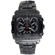 Mens Diamond Watch Aqua Master Jojo Jojino Joe Rodeo Black 0.24 Ctw. W#329