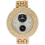 Mens IceTime Joe Rodeo JoJo 3 Row Custom Bezel 4 Row Diamond Band Watch