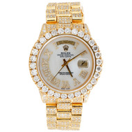 18K Yellow Gold Mens Diamond Rolex Presidential Day-Date 36mm Watch 23.45 CT.