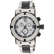 Mens Aqua Master Joe Rodeo Real Diamond Watch Stainless Steel Black PVD 0.20 CT.