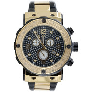 Mens Aqua Master Jojino Diamond Watch 45mm Black Stainless Steel W#146 0.25 Ct.