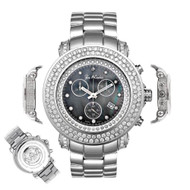 Men's Diamond Watch Joe Rodeo Junior JJU118 6.75 Ct Chronograph Black MOP Dial