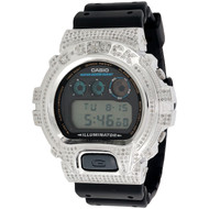 G-Shock Real White Diamond Watch Casio Custom Casing DW6900-1V Model 2.50 CT.