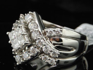 LADIES GOLD 2C PRINCESS CUT DIAMOND ENGAGEMENT RING