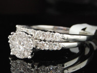 Diamond Bridal Set Ladies 14K White Gold Princess Engagement Wedding Ring 1 Tcw.