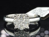 Diamond Engagement Ring 18K White Gold Round Cut 0.72 Ct - Larissa Collection