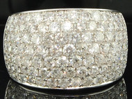 14K Mens Ladies White Gold Diamond Wedding Band Engagement Ring Set 3.00 Ct.