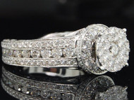 Ladies 14K White Gold Round Diamond Engagement Bridal Ring Wedding Band 4.50 Ct.