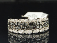 LADIES WHITE GOLD BLACK DIAMOND ENGAGEMENT RING WEDDING ANNIVERSARY BAND 1.21 CT