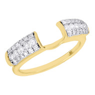 14K Yellow Gold Diamond Solitaire Engagement Ring Wrap Ladies Enhancer 0.50 Ct.