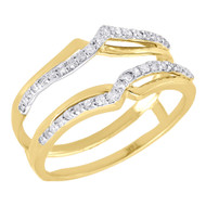 Diamond Solitaire Engagement Ring Enhancer Ladies Round 14K Yellow Gold 0.24 Tcw