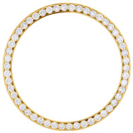 Solid Yellow Gold Beadset Diamond Bezel For 36mm Rolex DateJust Day-Date 1.57 CT