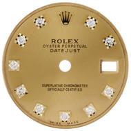 OEM / Factory Original Rolex DateJust President 26mm Champagne Diamond Dial