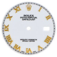 Factory Original Rolex DateJust 36mm Quick Set White Roman Dial Ref. # 16013