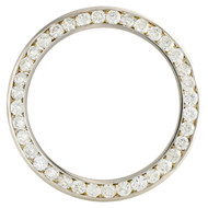 Genuine Round Diamond 10 Points Channel Set Bezel For 36mm Rolex DateJust 3.6 CT