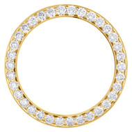 14K Yellow Gold Diamond Watch Bezel 126333 DateJust 41 Rolex 15 Points 5.25 CT.