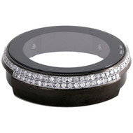 Men's Digital Gucci Diamond Watch Half Case Black PVD Steel Ya114207 1.50 CT.